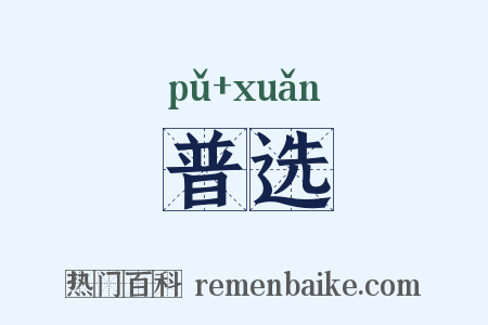 普选是什么意思的图片